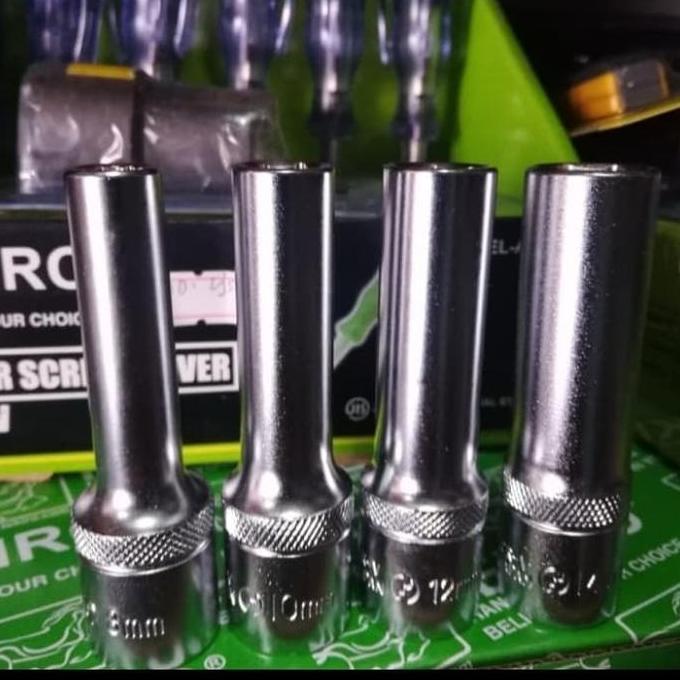 kunci Sok Panjang 4 pcs 8, 10, 12, 14, mm Tekiro Mata sok deep Wall