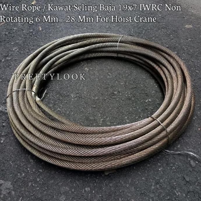 MORIFOYU Wire Rope Seling Baja 19x7 IWRC 16 18 19 20 22 24 Mm Non Rotating Kawat Sling Baja For Hois