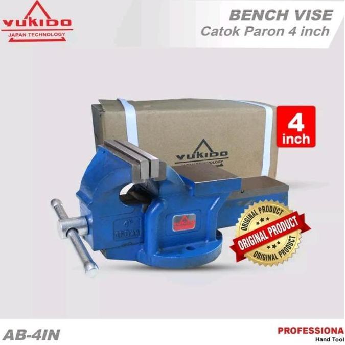 KAHONO Ragum Catok Paron Tanggem Catok Meja 4" 4 In Inchi Alat Jepit Serbaguna YUKIDO