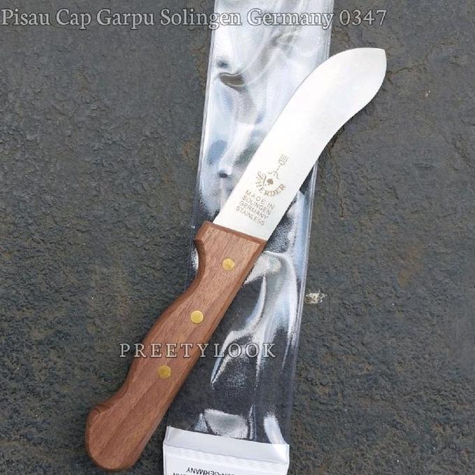 BROOK Pisau Cap Garpu Panjang Bilah 14 Cm Original Solingen Germany Kayu Stainless