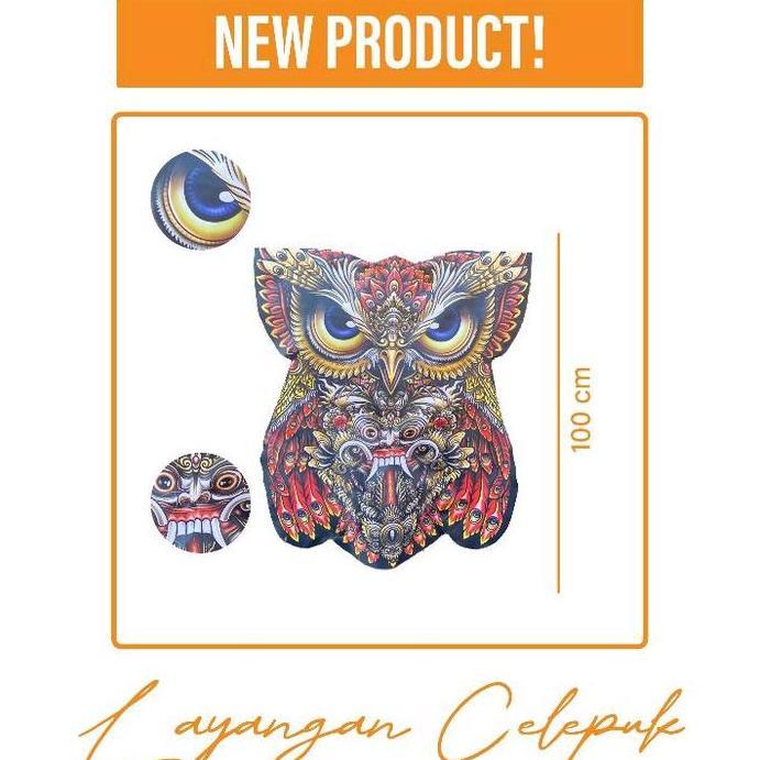 Layangan Celepuk 1 Meter - Layangan Burung Hantu - Layangan Bali - Layangan Owl Kain