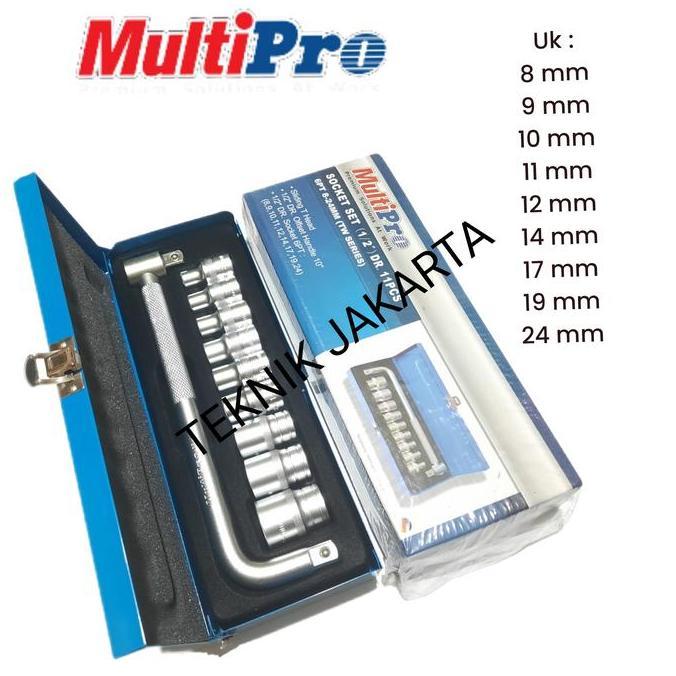 Kunci Sok set 11 pcs 8 - 24 mm MULTIPRO