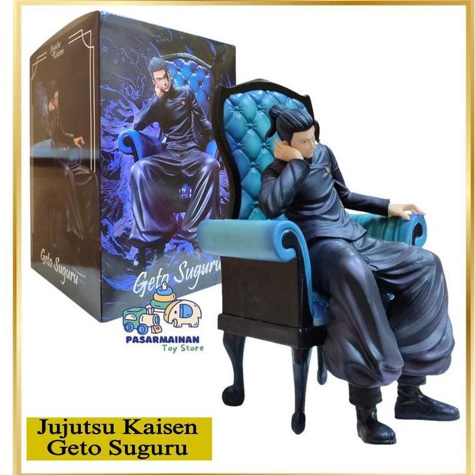 Action Figure Jujutsu Kaisen Satoru Gojo Geto Suguru Sitting Duduk