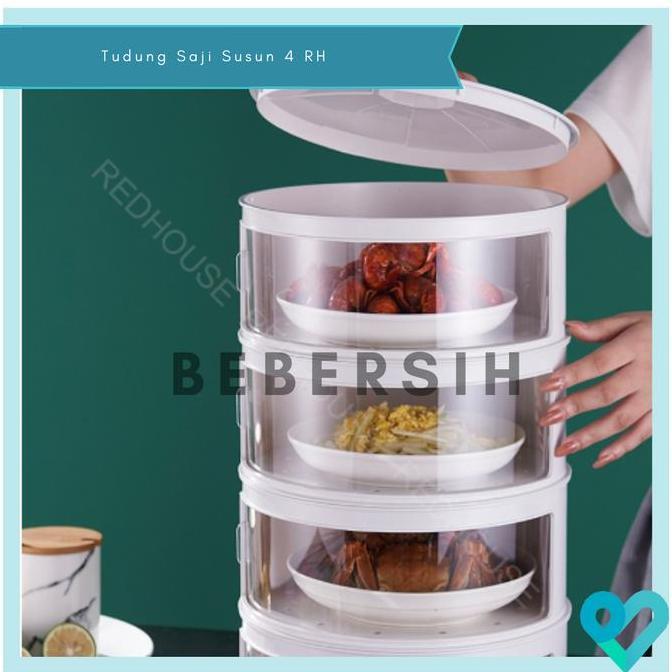 Tudung Saji Susun 4 Redhouse/Rak Susun Makanan