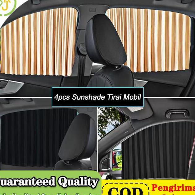 Xykj 4Pcs Tirai Mobil Kaca Samping Tirai Jendela Mobil Magnet Jendela Mobil Kaca Depan Belakang Bus 