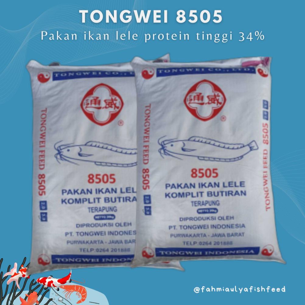 TERMURAH (PAKET 2 KG) TONGWEI 8505 -2 -3 Pakan Ikan Lele Tinggi Protein 34%  | TONGWEI 8505 Siap kir