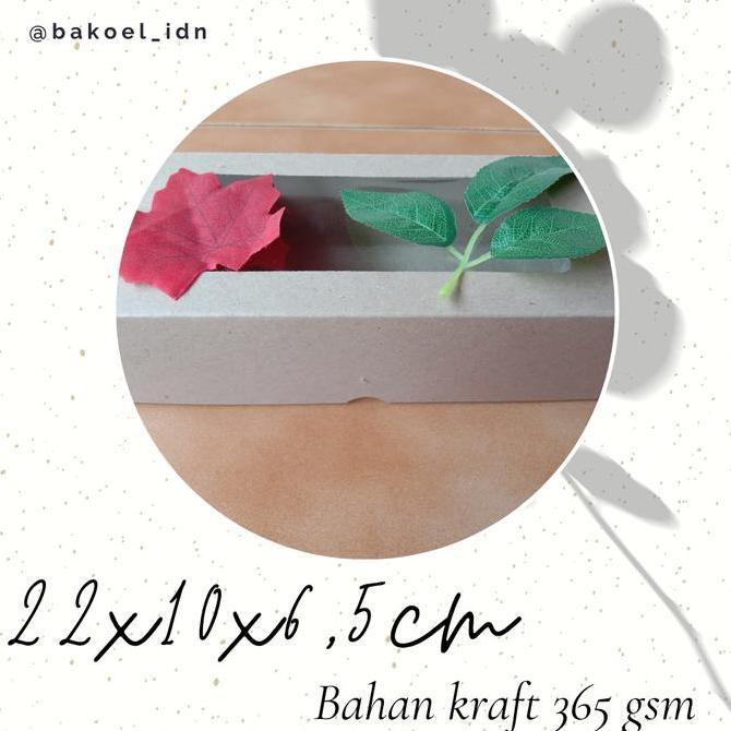 Kardus Box Mika Kraft Laminasi Bolu Gulung Brownies Roti Kue 6,5 cm