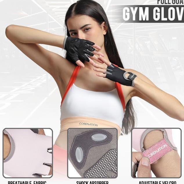 Corenation Glove Fitness Glam Full Guard Anti Slip Pd Sarung Tangan Fitness Gym Pilates Sepeda Olahr