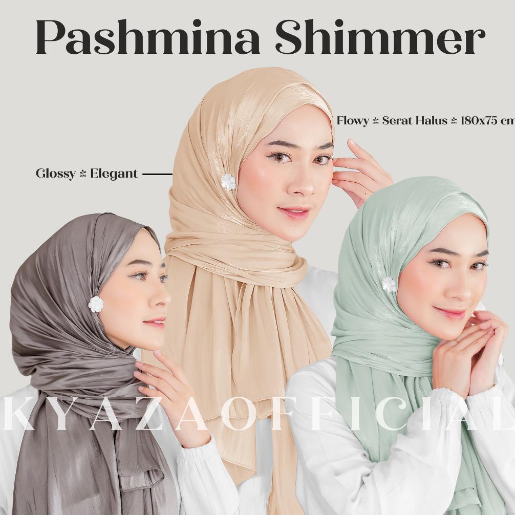 - Pashmina Shimmer Silk Luxury | Hijab Shimmer | Pashmina Shimmer KYZ1