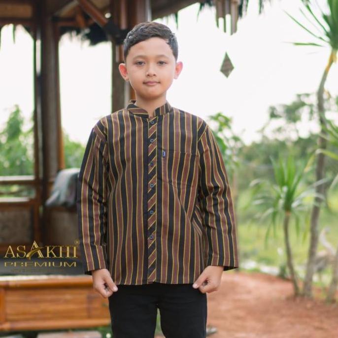 baju lurik jawa anak laki-laki modern // baju adat jawa tradisional 3-13 tahun IRF