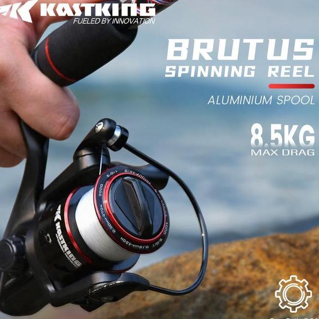 Kastking Brutus Reel Pancing Spinning Gulungan Pancing Putar 5.21 Gear Ratio 41 Ball Bearings 8.5Kg 