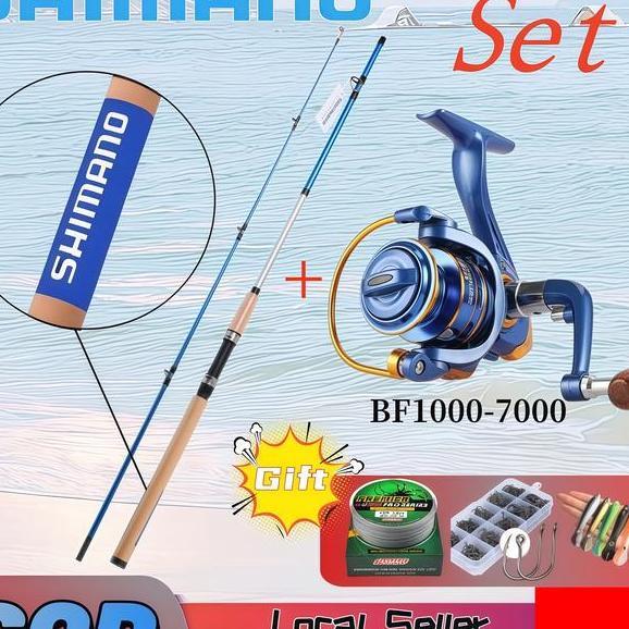Shimano Reel Rod Shimano Pancing Set Reel Beutar Joran Pancing 1 Set Rod Beutar Fishing Rod Portable