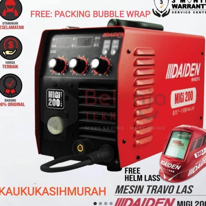 MESIN LAS LISTRIK/TRAVO LAS 3 IN1 DAIDEN MIGI 200 INVERTER JAPAN