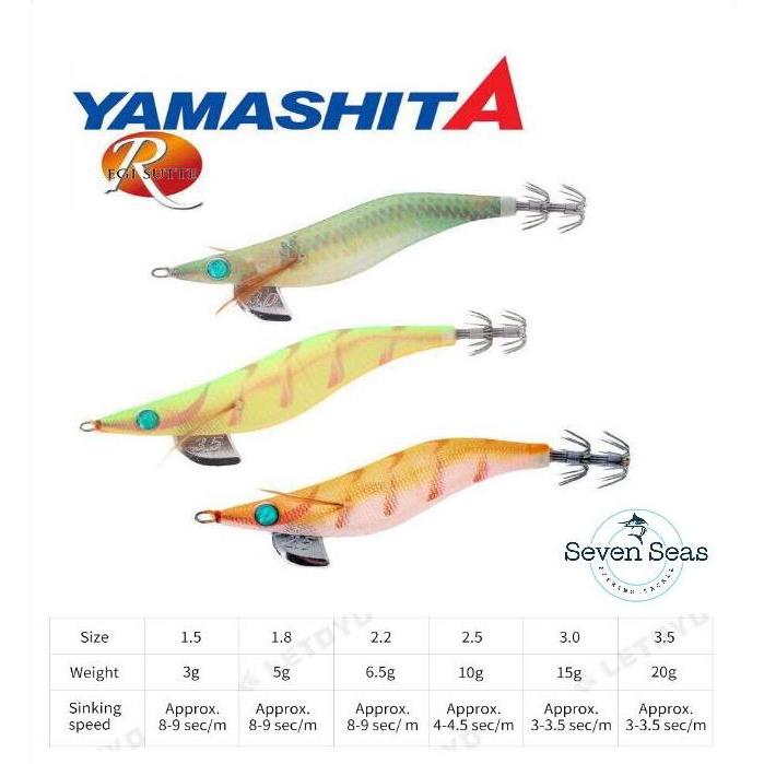 Yamashita Egi Sutte R Size 1.5 1.8 2.2 2.5 3.0 Eging Umpan Cumi Sotong