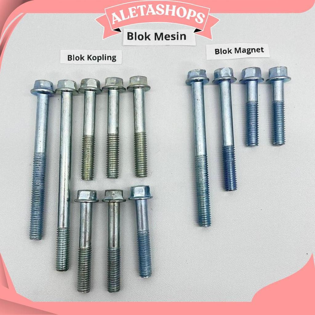 Baut Body Supra X Lama Fullset / Baut Body Supra Fit Lama / Baut Body Set Supra X Lama Ori