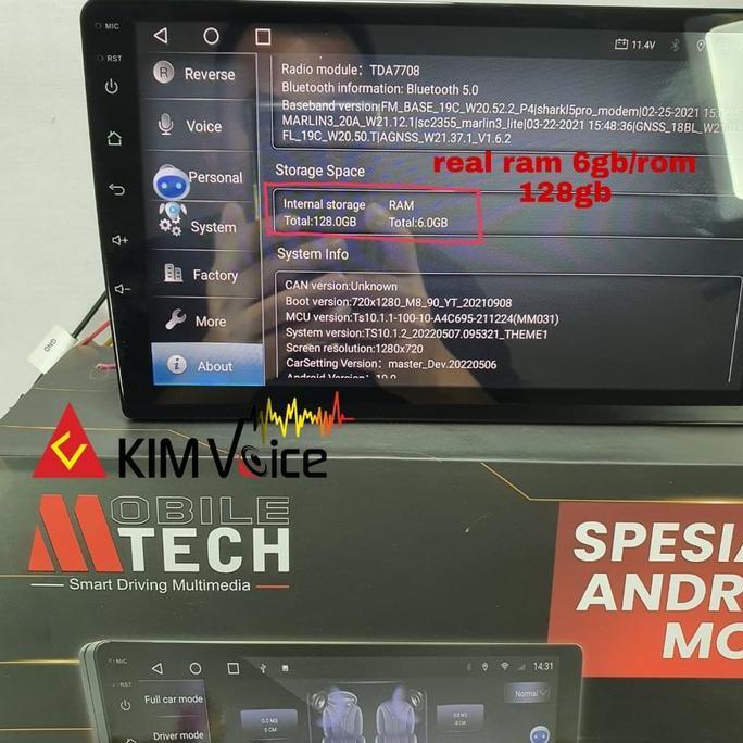 Head Unit Android Mtech MM-8803 BBA RAM 6gb/128GB built in prosesor murah