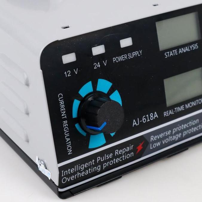BEBAS ONGKIR - Charger Aki Mobil Motor 260W/400W 12V/24V 400Ah + LCD- AJ-618A-AJ-618D