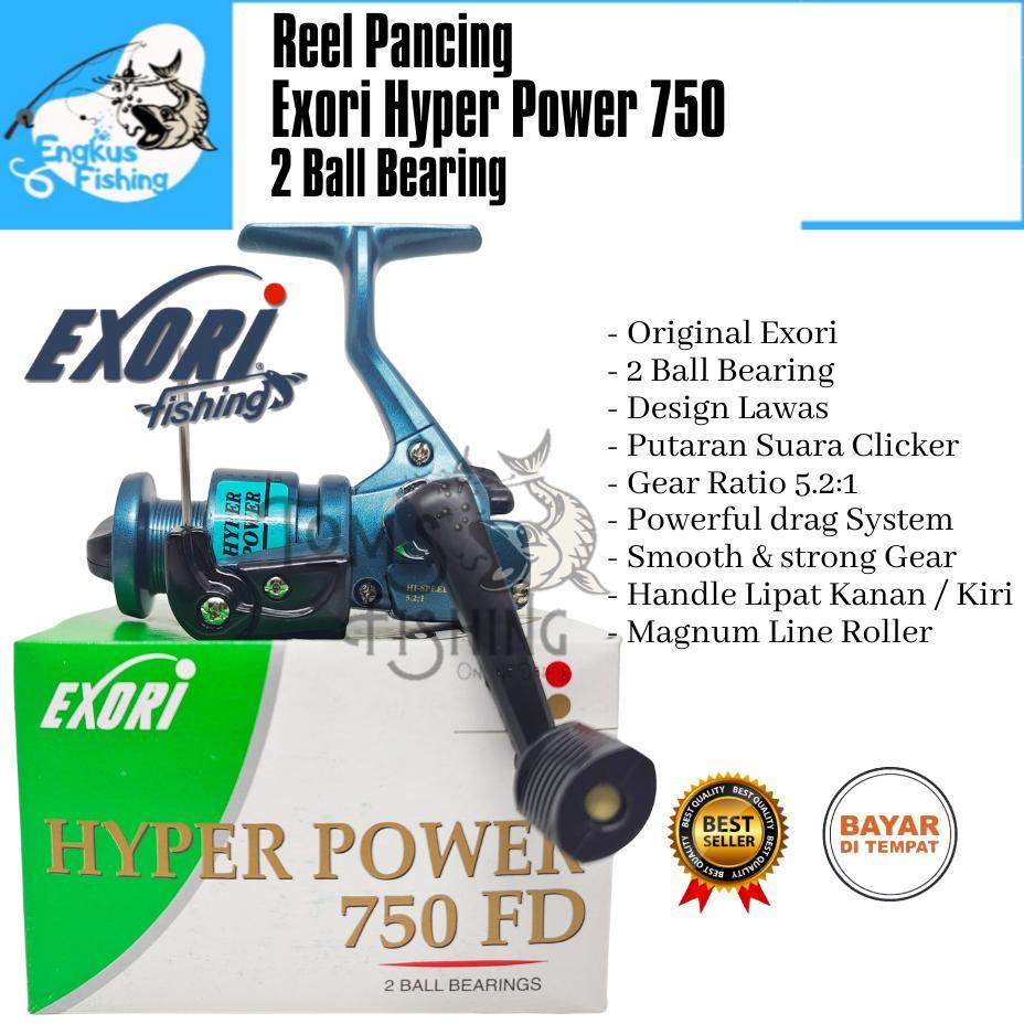 Reel Pancing Exori Hyper Power 750 / 850 Original (Design Lawas) Murah - Engkus Fishing Katrol