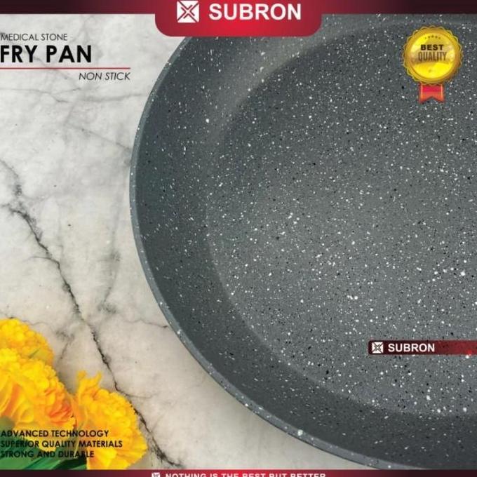 SUBRON FRYING PAN MEDICAL STONE NON-STICK KOMPOR INDUKS ANTI LENGKET