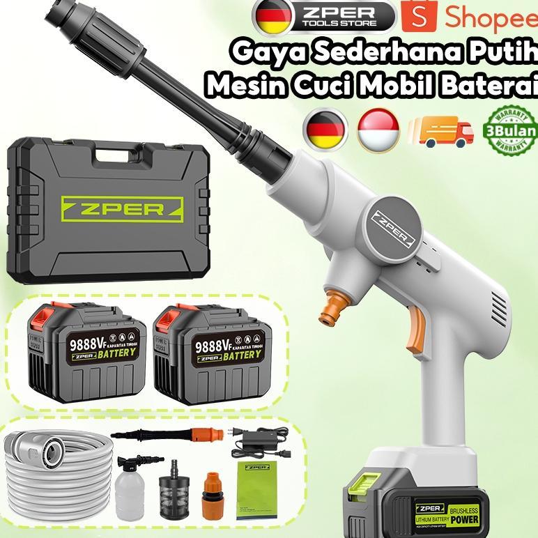 ZPER Mesin Semprotan Paket Alat Cuci Steam Motor Jet Cleaner Mobil Kencang Motor Lengkap Full Set Pe