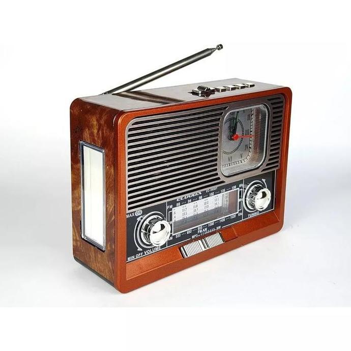 Radio Bluetooth Speaker Senter Led Fleco F-105 Dengan Jam Analog | Radio Multifungsi Fm/Am/Sw/Usb/Tf