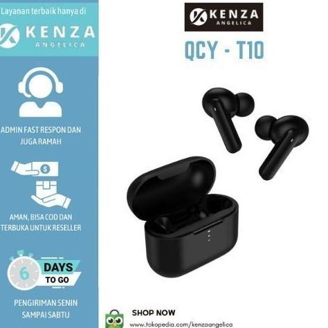 WISZCA- QCY T10 - Wireless Earphone Bluetooth 5.0 TWS with 600mAh Storage Box