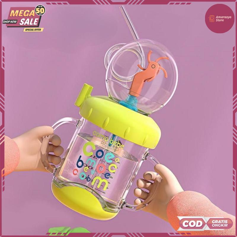 Diskon COMOBEBE Botol Minum Air Mancur 220 Bahan Tritan BPA FREE/ Gelas Botol Minum Anak Botol Bayi 