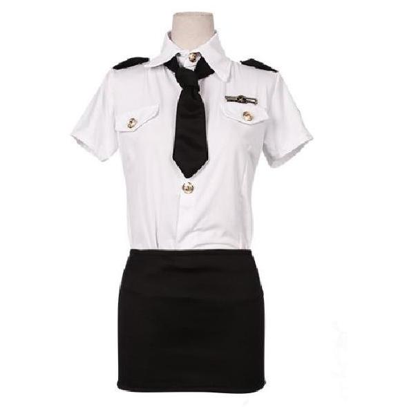 Lingerie Set Kostum Cosplay Seragam Polisi Pramugari Sexy A258