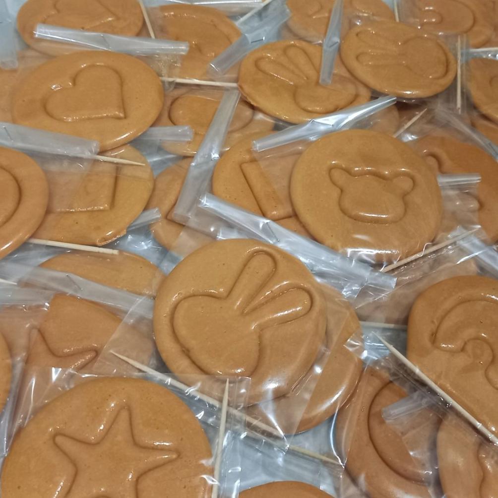 Permen Dalgona Candy Grosir Isi 100pcs Manis Beragam Bentuk