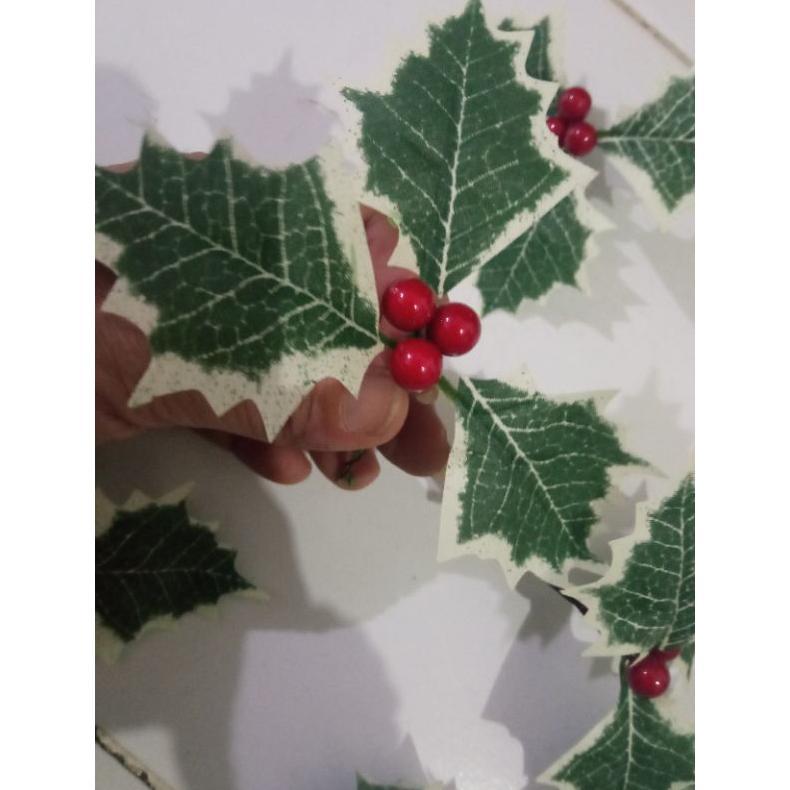 ~~~~~] daun buah cherry ceri natal hiasan xmas