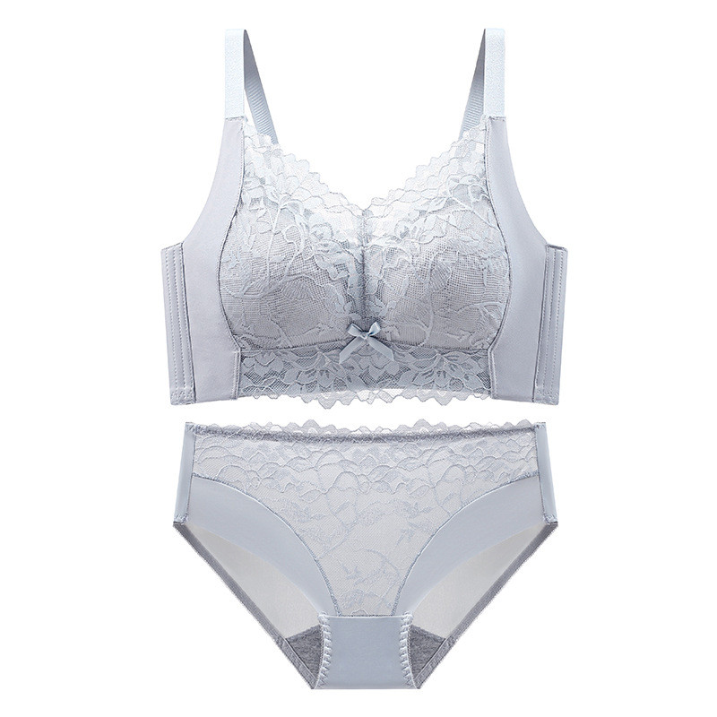 [Miss Lace]Bra tipis renda wanita dengan push-up kecil dan tanpa cincin baja