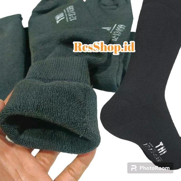 DF172>> 6pasang kaus kaki TNI/PDL, tebal dan adem, katun spandek Katun pria hitam kerja  panjang Kan
