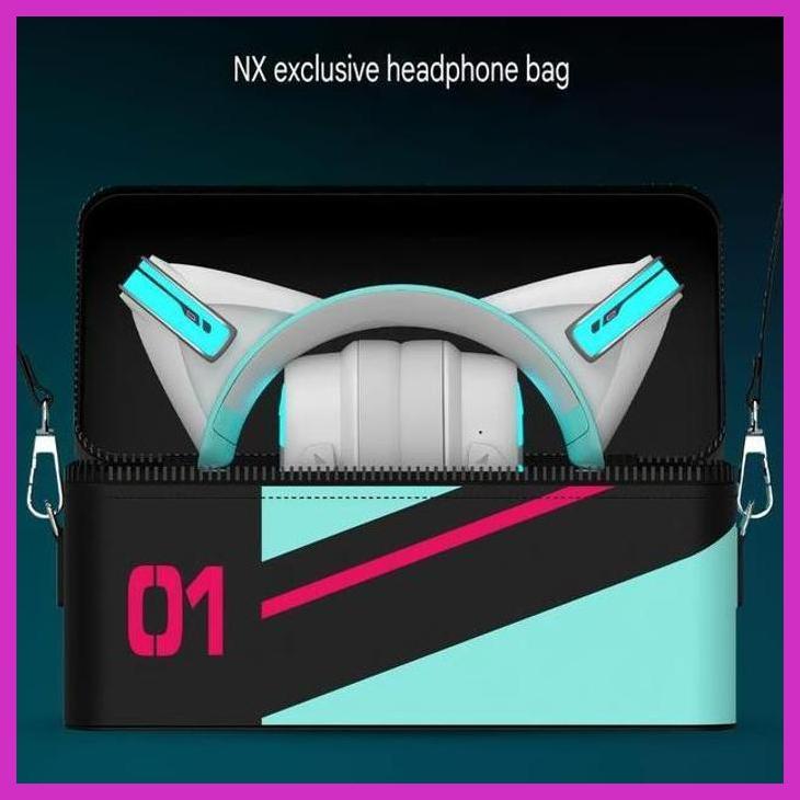 (LAPAKTEKNO) 2024 NEW DEMON DANCE CAT EAR HEADSET HATSUNE MIKU CO BRANDED NX HEADPHONEDY SIAP KIRIM
