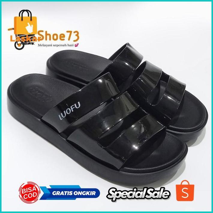 gd-5 uj-53 GF21 LUOFU E 6222 - E01SW SIZE 36-40 | Sandal selop jelly wanita | Sendal kokop cewek imp