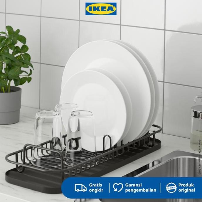 IKEA LILLHAVET Rak Piring Multifungsi Antrasit