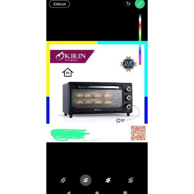 Oven Kirin KBO-160 Listrik Low Watt 16L 16 Liter Dengan Lampu