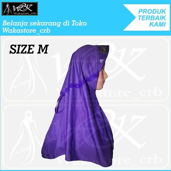 Kerudung Hijab Sekolah Anak Warna UNGU TERONG TK SD SMP SMA DEWASA