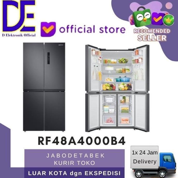 SAMSUNG RF48A4000B4 KULKAS SIDE BY SIDE 4 PINTU 511 LITER MURAH BLACK