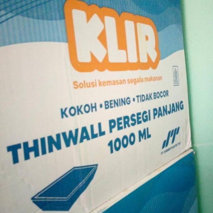 Thinwall Persegi Klir 1000ml