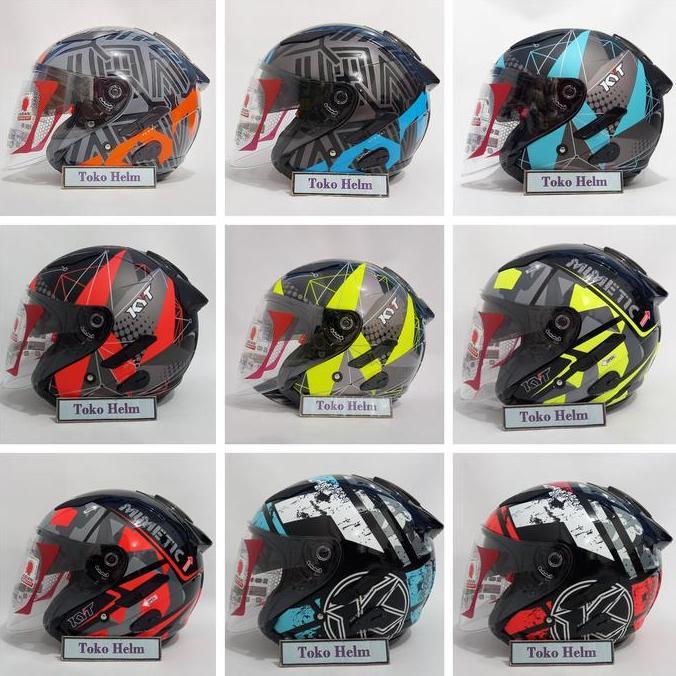 Helm KYT half face KYT galaxy flat R motif