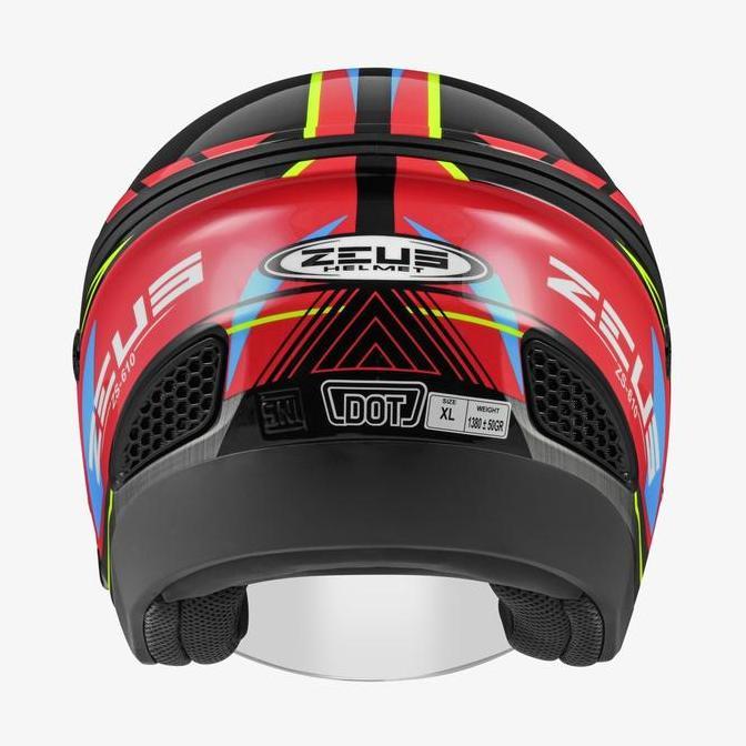 ZEUS ZS610 Z610 BLACK RED YELLOW O27 HALF FACE