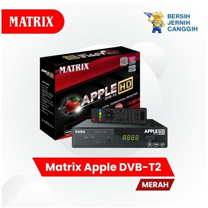 STB TV DIGITAL MATRIX APPLE MERAH HD SET TOP BOX TV DIGITAL