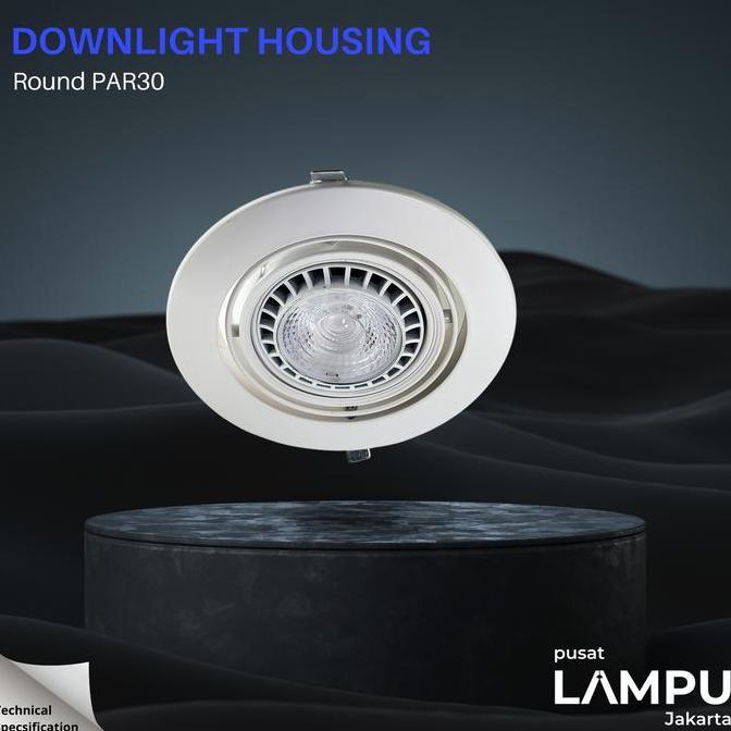 Premium Rumah lampu kap plafon inbow par 30 bulat Promo