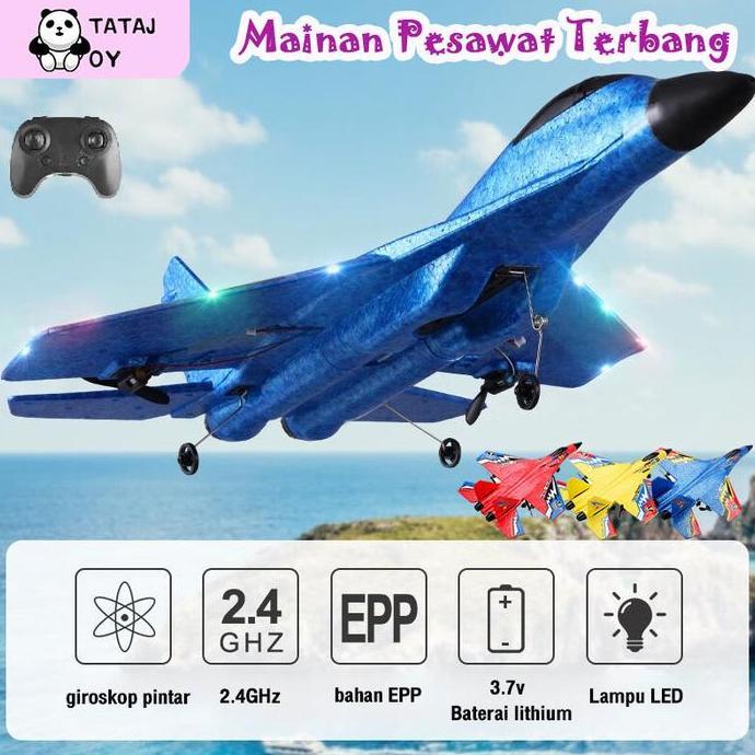 SU35 Mainan Pesawat Terbang Remote Control Led Pesawat Glider Airplane
