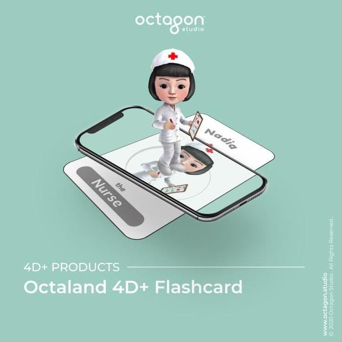 Kartu Octaland 4D+ Flashcard Octagon Studio Mainan Edukasi Anak
