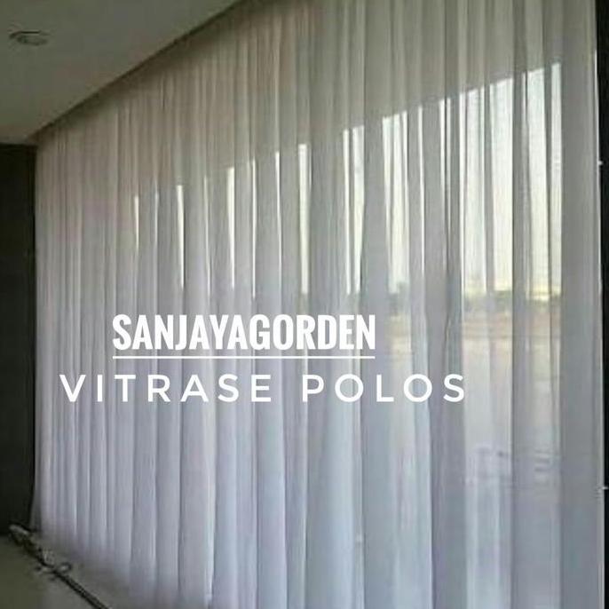 Gorden Vitrase Putih Polos Dalaman Tirai Gordeng Korden Gordyn Hordeng