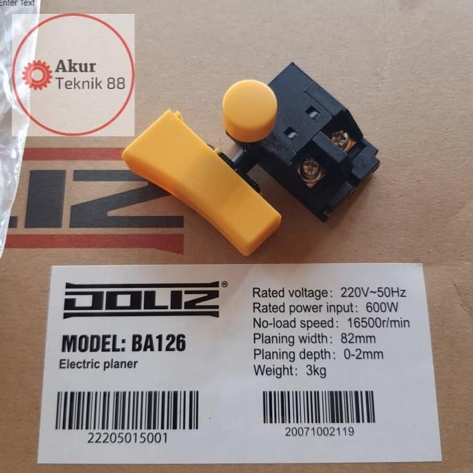 saklar switch on off Sugu serut planer Doliz BA 126 DOLIZ