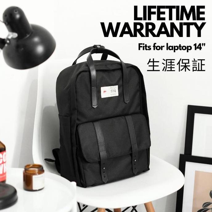 Promo TFG Backpack Tas Ransel Tas Pria St Moritz 444 Black Lifetime Warranty COD