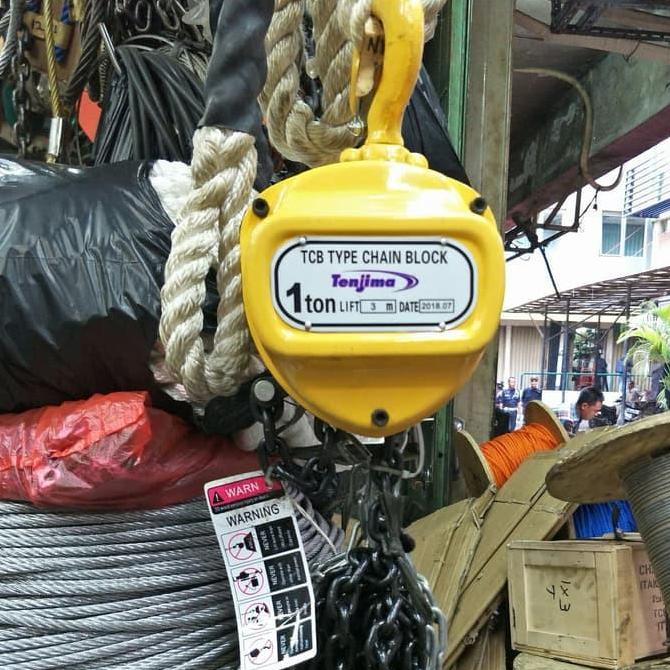 Premium CHAIN BLOCK 1 TON 3 METER TAKEL 1 TON 3 METER Tenjima Promo