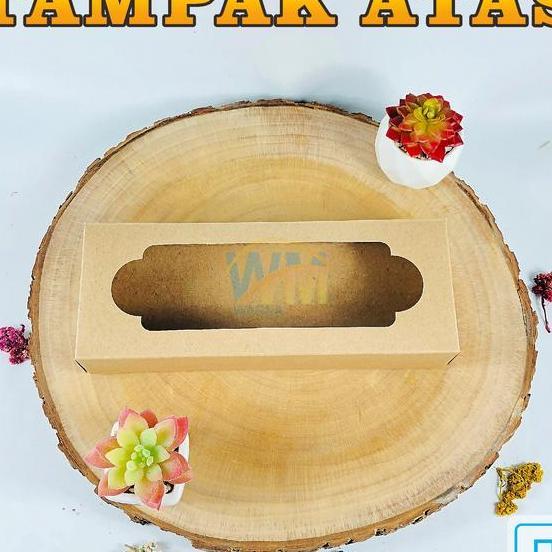 Isi 50Pcs Dus Box Brownies 26X10X5 Kotak Kue Cake Kardus Bolen Box Donat Isi 3 Dus Kue Brownies Box 